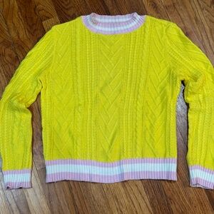 Central Park West Yellow and Pink Sweater